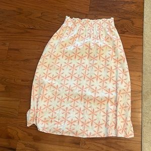 Pink and White Ankle Length Skirt